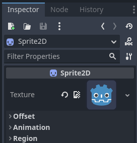 Added godot icon to our sprite2d